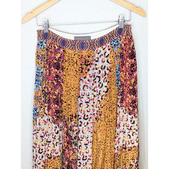 Anthropologie X Bhanuni by Jyoti Panthera Maxi Skirt Pleated Flowy Boho Animal - Picture 6 of 12